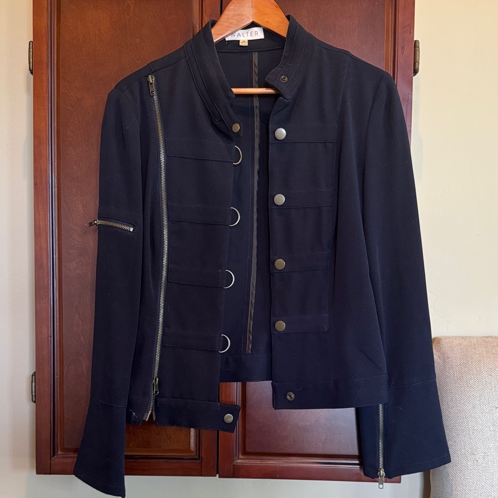 Walter navy Women's Blazer by ALCATER